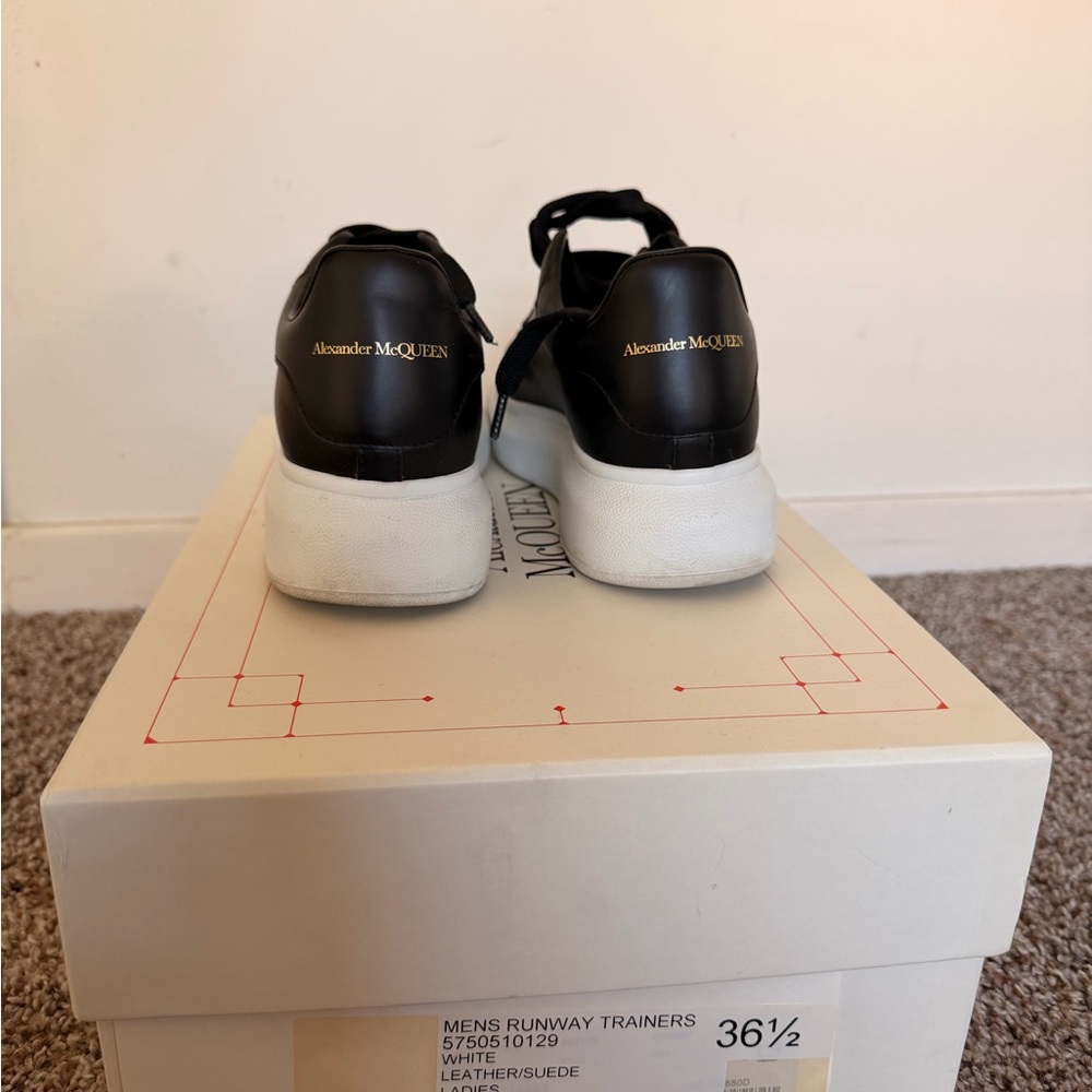 Alexander McQueen Black and White Sneakers - Picture 2 of 6
